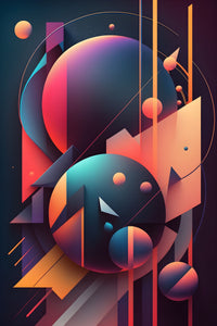 Cosmic Funk - Abstract Art Poster