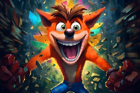 Crash 1 Digital Art Gaming Poster