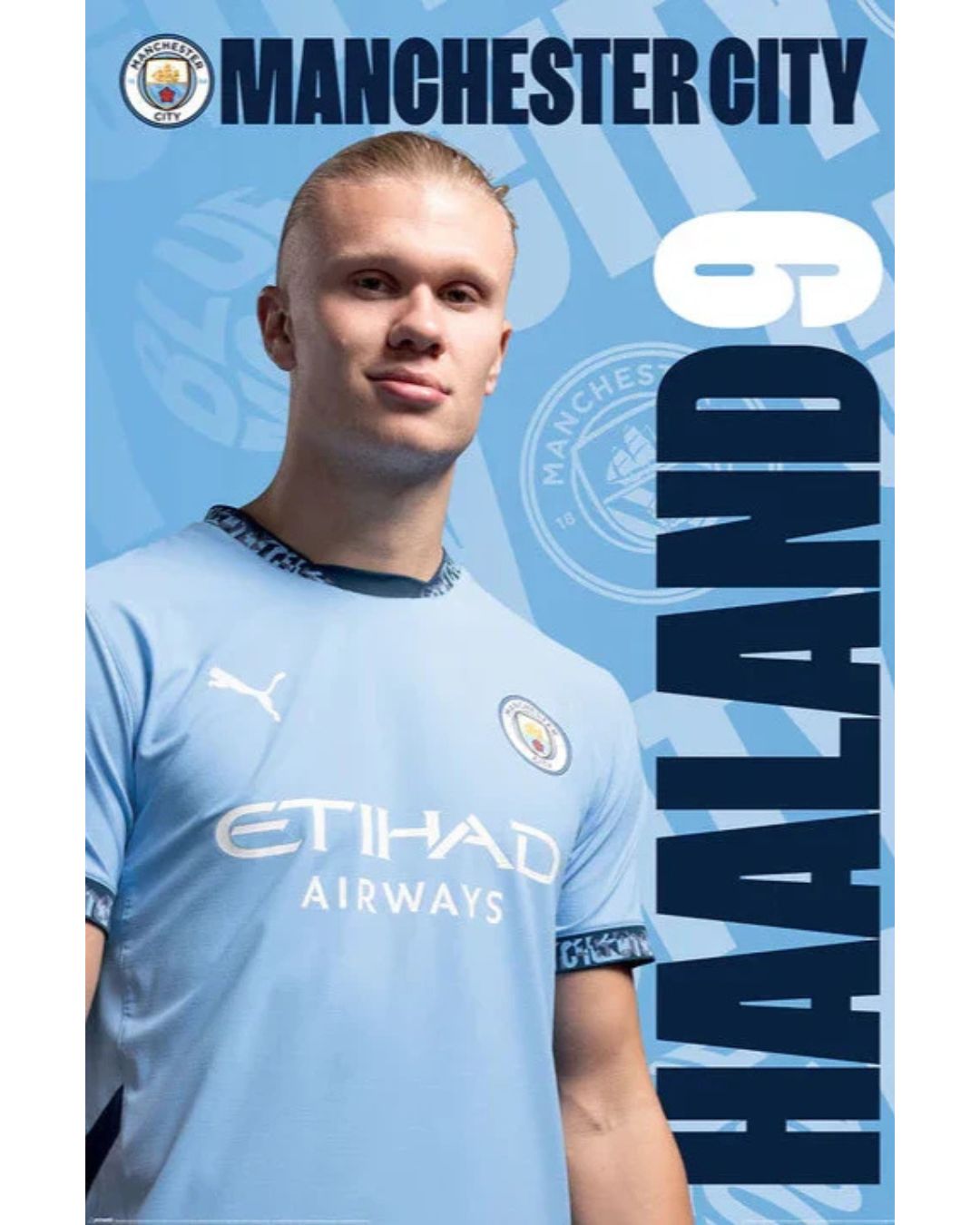 Haaland 9 Man City - Football Poster