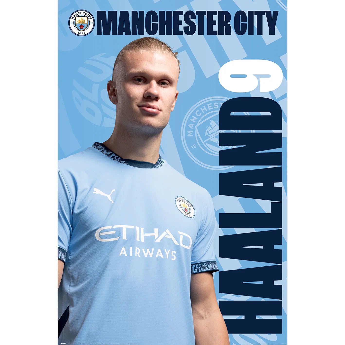 Haaland 9 Man City - Football Poster