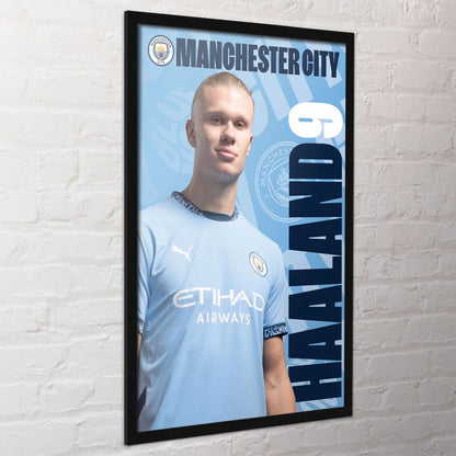 Haaland 9 Man City - Football Poster