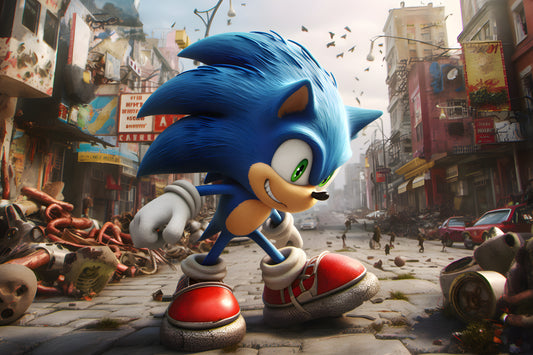 Sonic the Hedgehog 3 Digital Art Gaming Poster