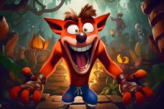 Crash 2 Digital Art Gaming Poster