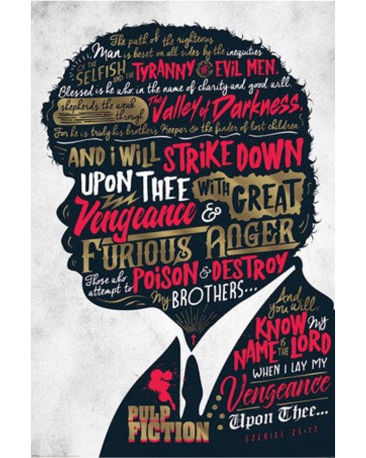 Pulp Fiction - Ezekiel 25:17 Poster