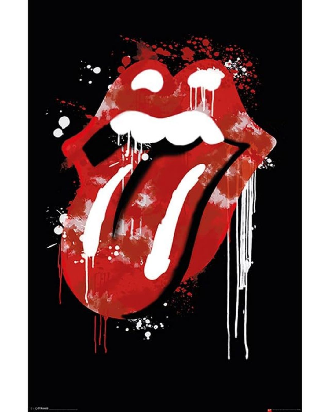 Rolling Stones Graffiti Lips Poster