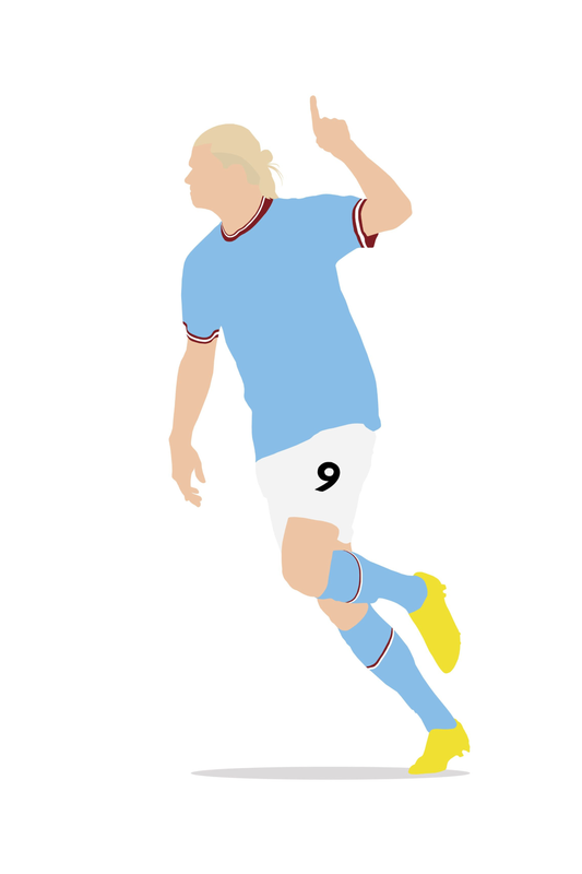 Erling Haaland - Man City 1 Digital Art Football Poster