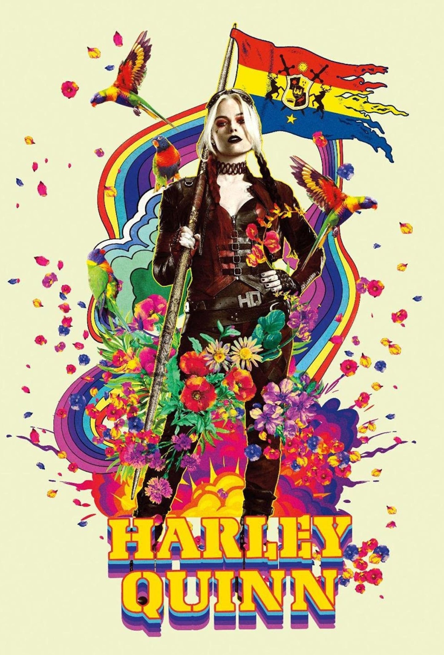 Harley Quinn - Rainbow Poster