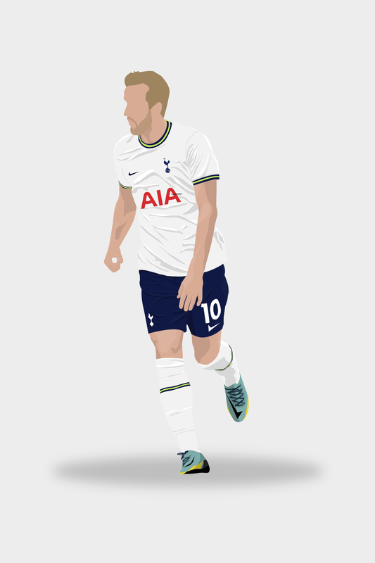 Harry Kane - Tottenham 1 Digital Art Football Poster