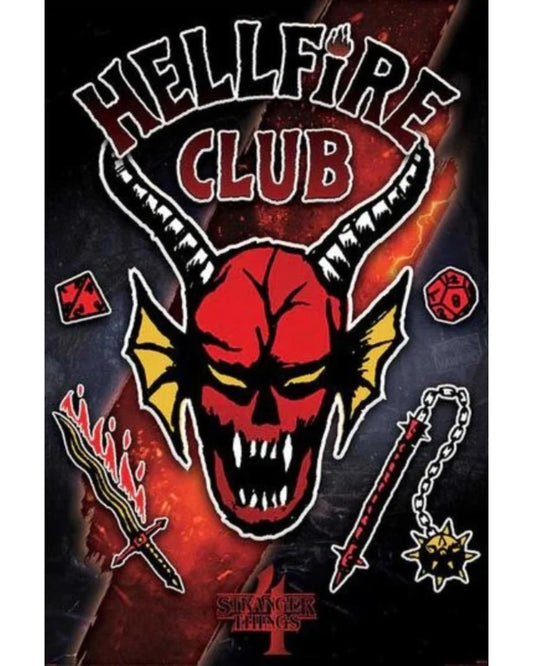 Stranger Things 4: Hellfire Club Emblem Rift Poster