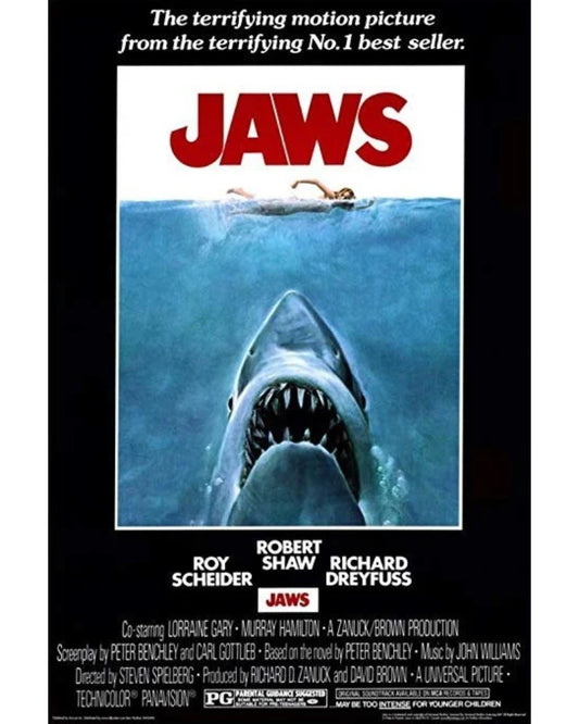 Jaws Movie Poster (with credits)