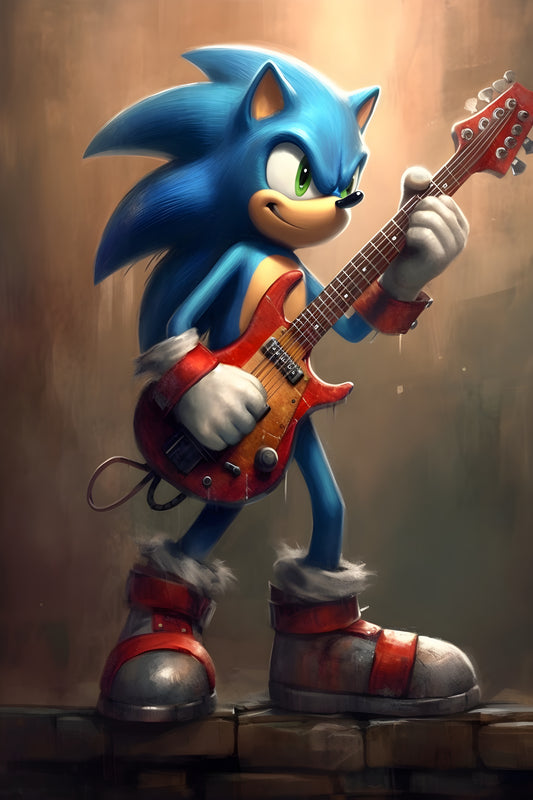 Sonic the Hedgehog 5 Digital Art Gaming Poster