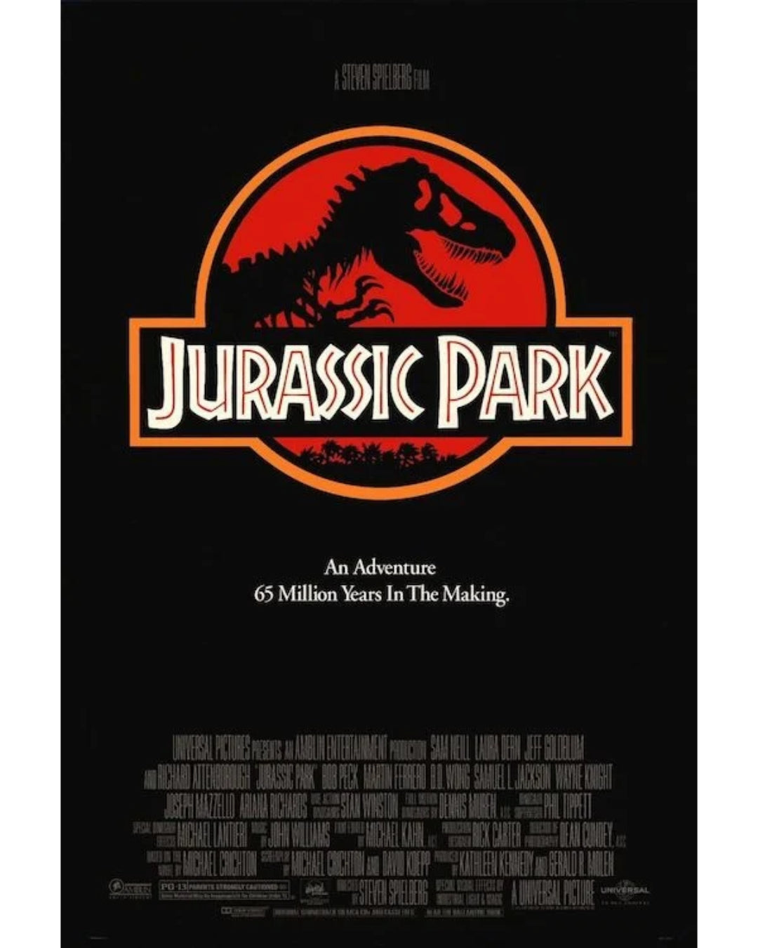 Jurassic Park - with credits Movie Poster