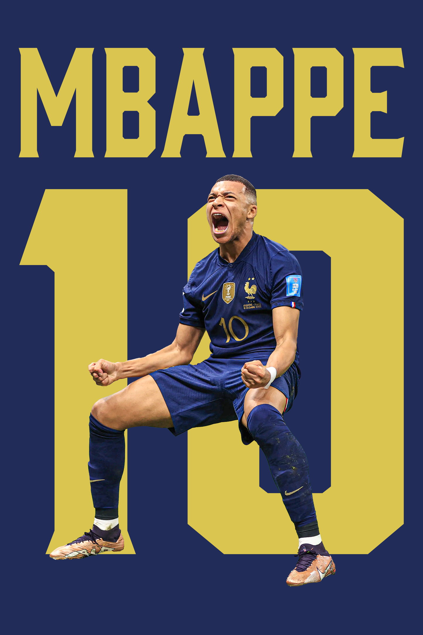 Mbappe 10 France - Football Poster