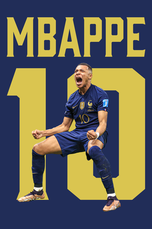 Mbappe 10 France - Football Poster