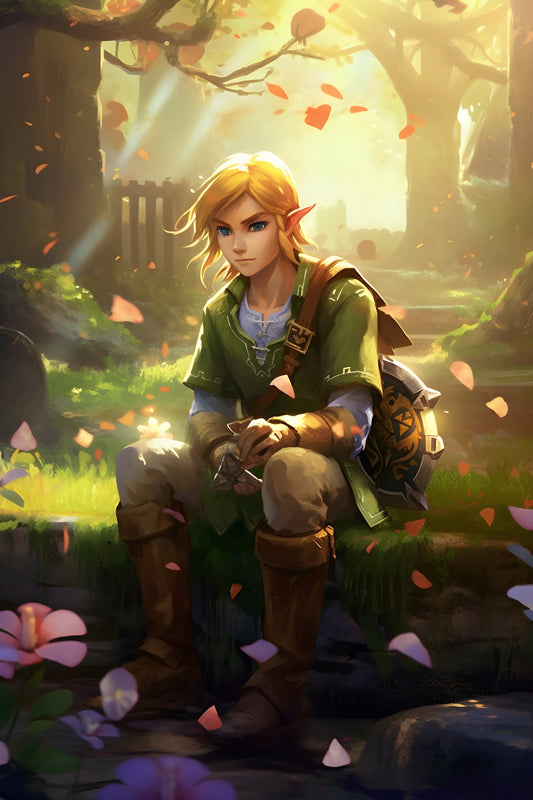 Legend of Zelda 4 Digital Art Gaming Poster