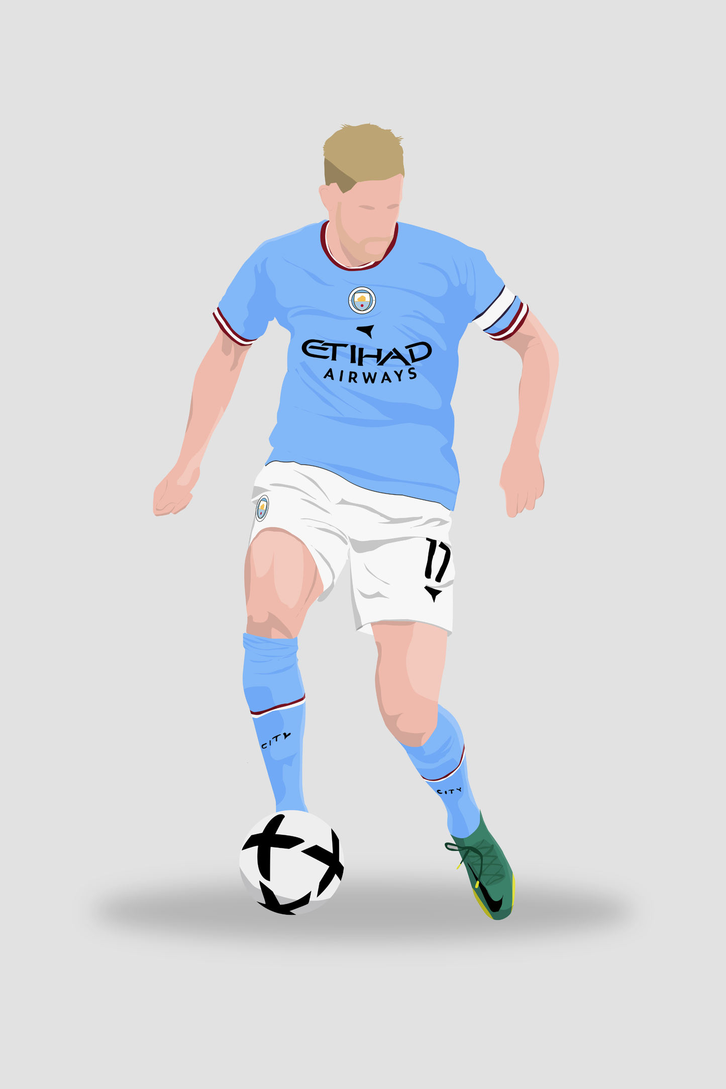 Kevin de Bruyne - Man City 1 Digital Art Football Poster
