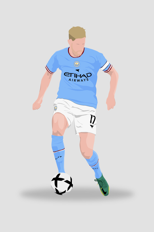 Kevin de Bruyne - Man City 1 Digital Art Football Poster