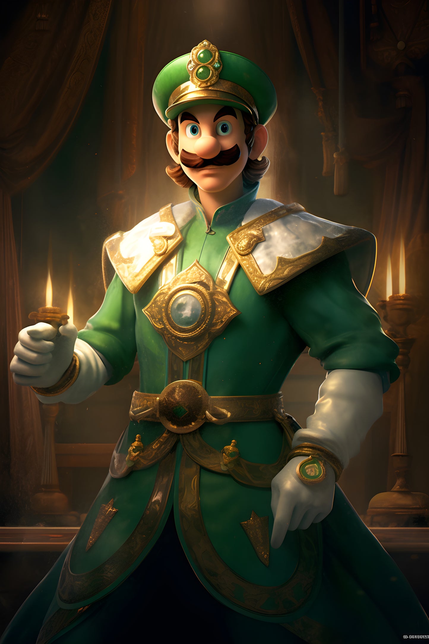 Super Mario 16 Digital Art Gaming Poster