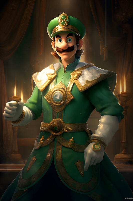 Super Mario 16 Digital Art Gaming Poster