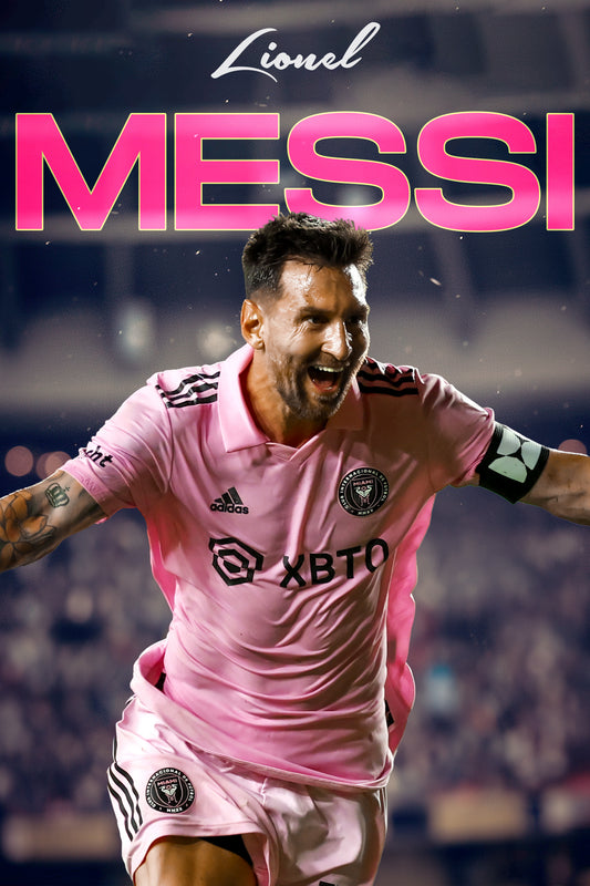 Lionel Messi - Inter Miami 1 Digital Art Football Poster