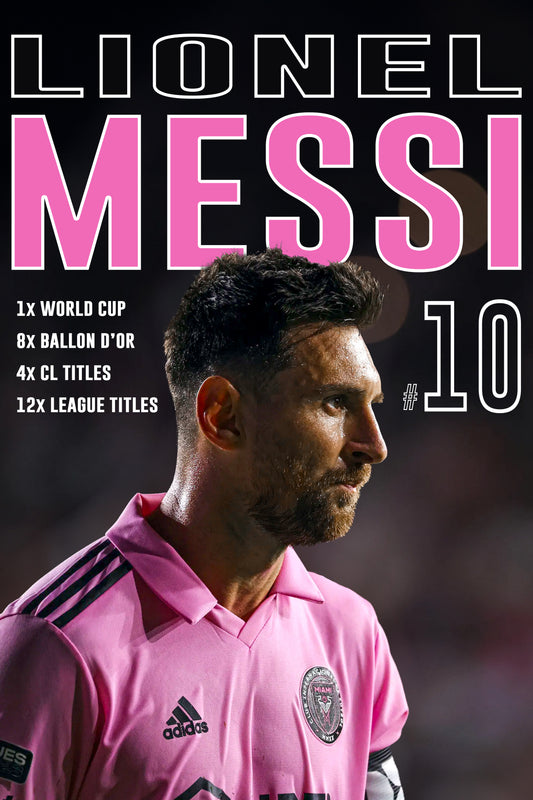 Lionel Messi - Inter Miami 2 Digital Art Football Poster