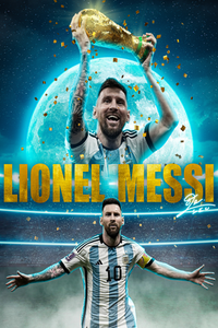 Lionel Messi - Argentina World Cup Poster