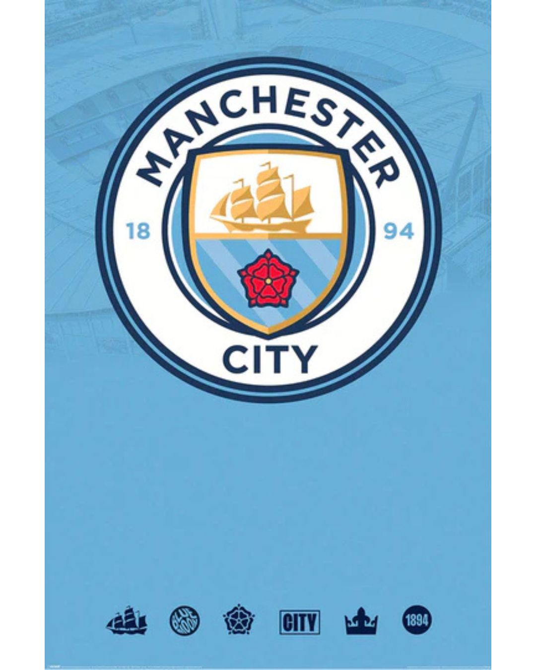 Manchester City - Club Emblem Football Poster