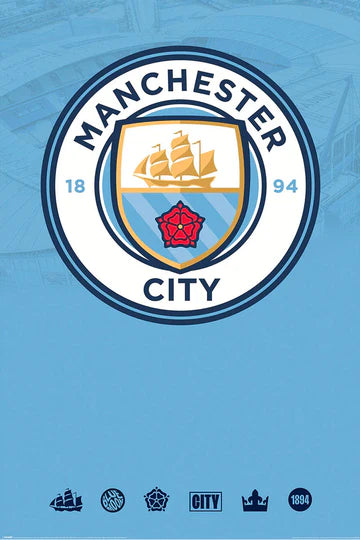 Manchester City - Club Emblem Football Poster