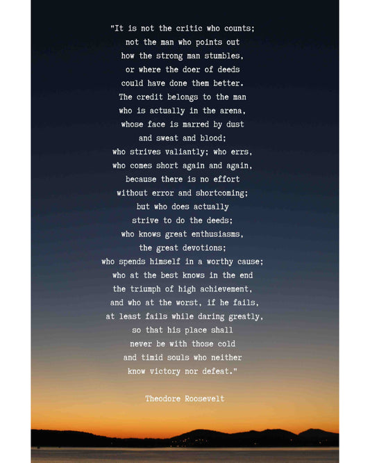 EgoAmo Original - "Man in the Arena" speech by Theodore Roosevelt