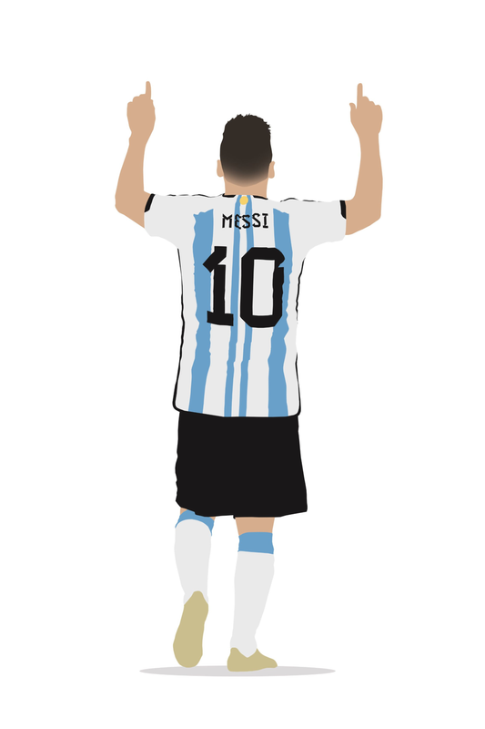 Lionel Messi - Argentina 2 Digital Art Football Poster