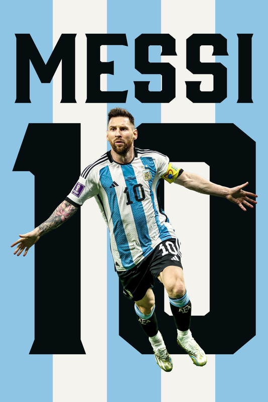 Lionel Messi 10 - Argentina 1 Digital Art Football Poster