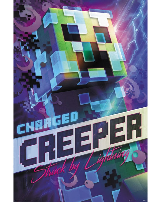 Minecraft - Charged Creeper Gaming Poster