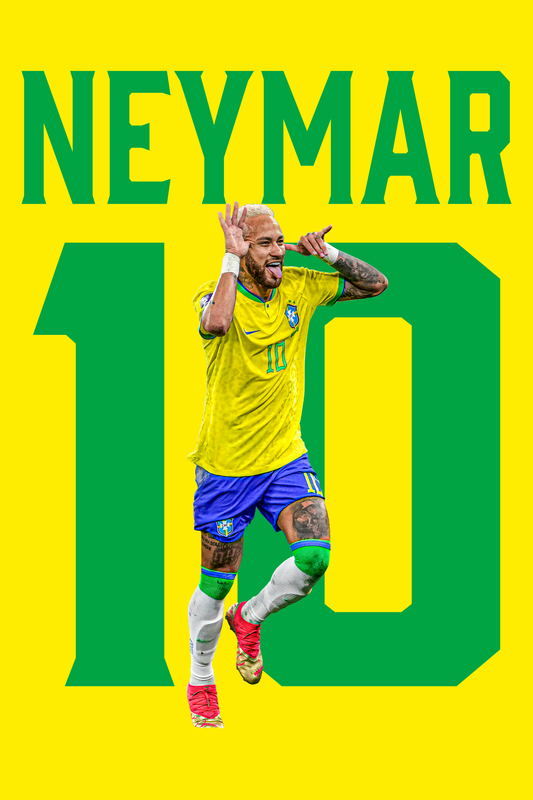Neymar 10 Brazil - Football Poster