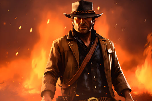 Red Dead Redemption 1 Digital Art Gaming Poster