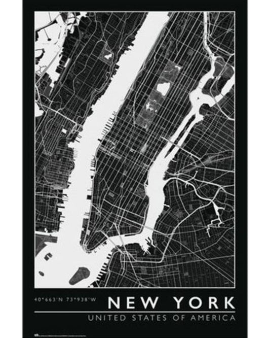 New York City Map Poster
