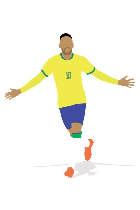 Neymar - Brazil 1 Digital Art Football Poster