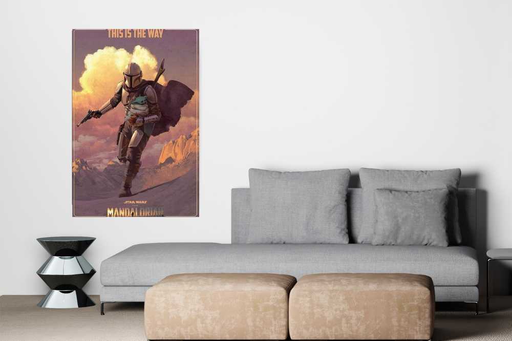 Star Wars The Mandalorian On the Run - room mockup - egoamoposters