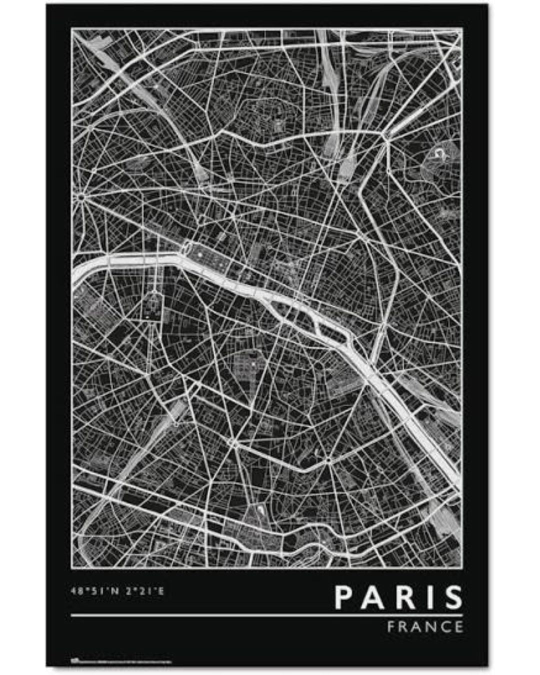 Paris City Map Poster