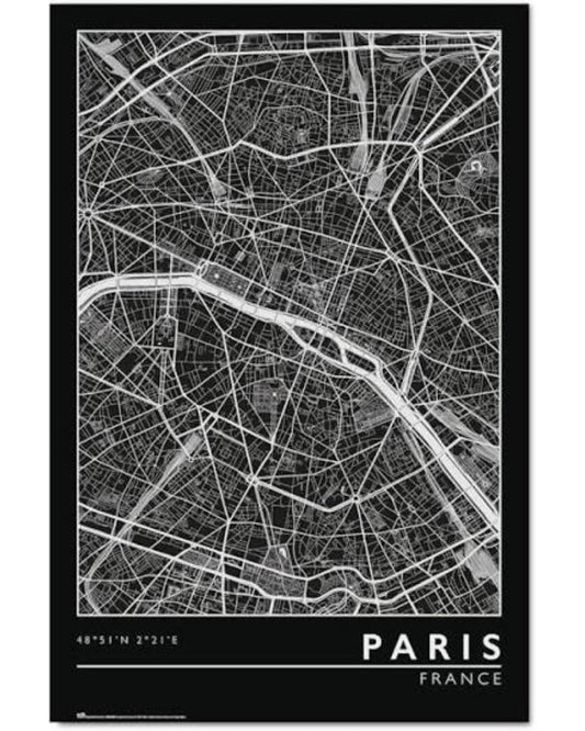 Paris City Map Poster
