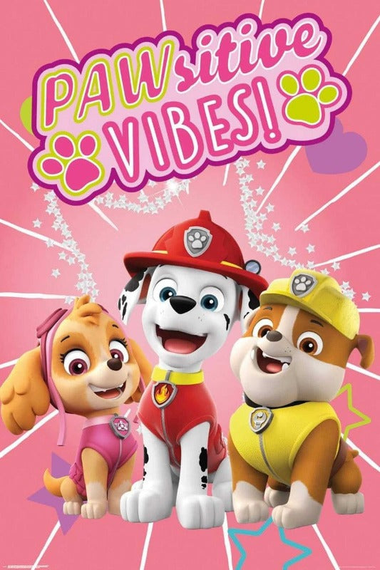 Pawsitive Vibes - Paw Patrol poster - egoamo posters