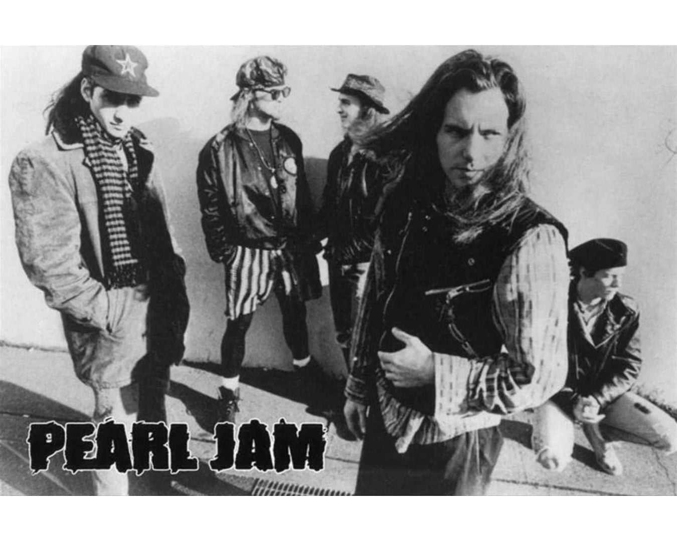 Pearl Jam - Group Street Black & White Maxi Poster