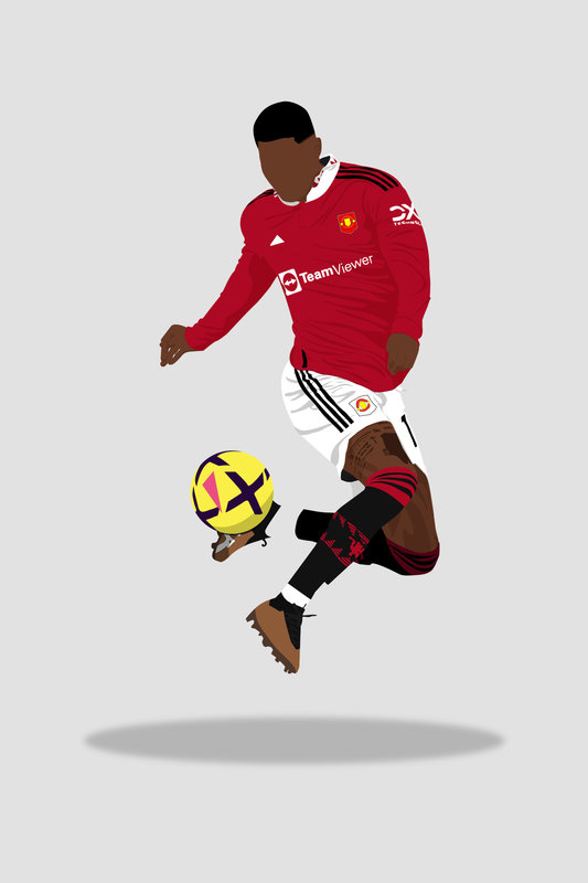 Marcus Rashford - Man Utd 4 Digital Art Football Poster