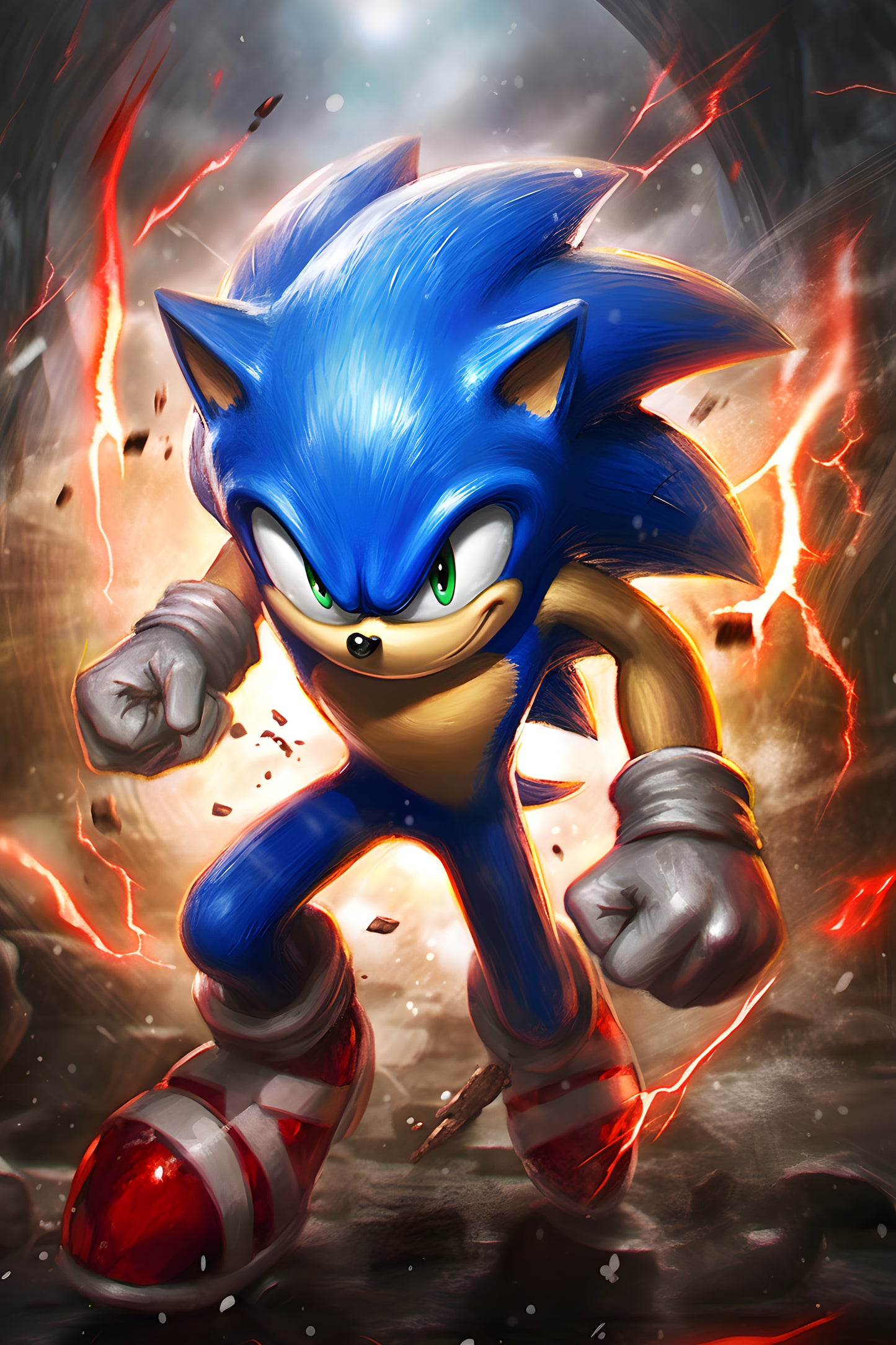 Sonic the Hedgehog 6 Digital Art Gaming Poster