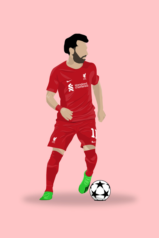 Mo Salah - Liverpool 2 Digital Art Football Poster