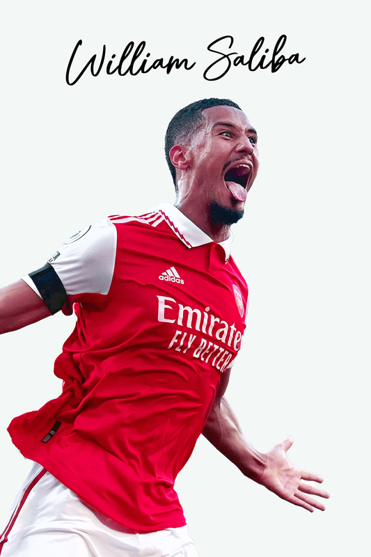 William Saliba - Arsenal 1 Digital Art Football Poster