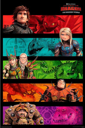 How to Train Your Dragon: The Hidden World 3 - Dragons Poster