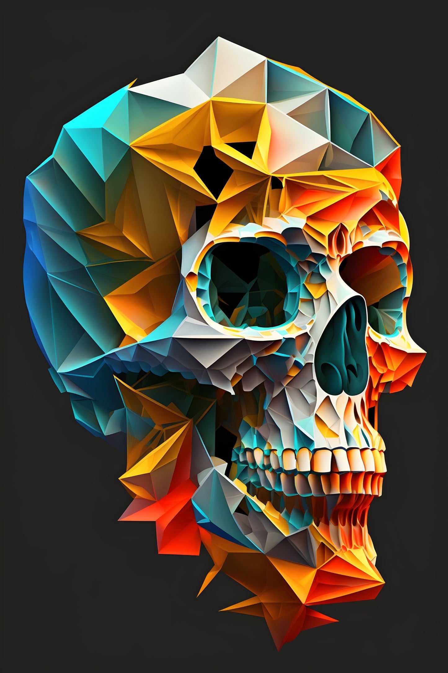 Skull 10 Digital Art Poster