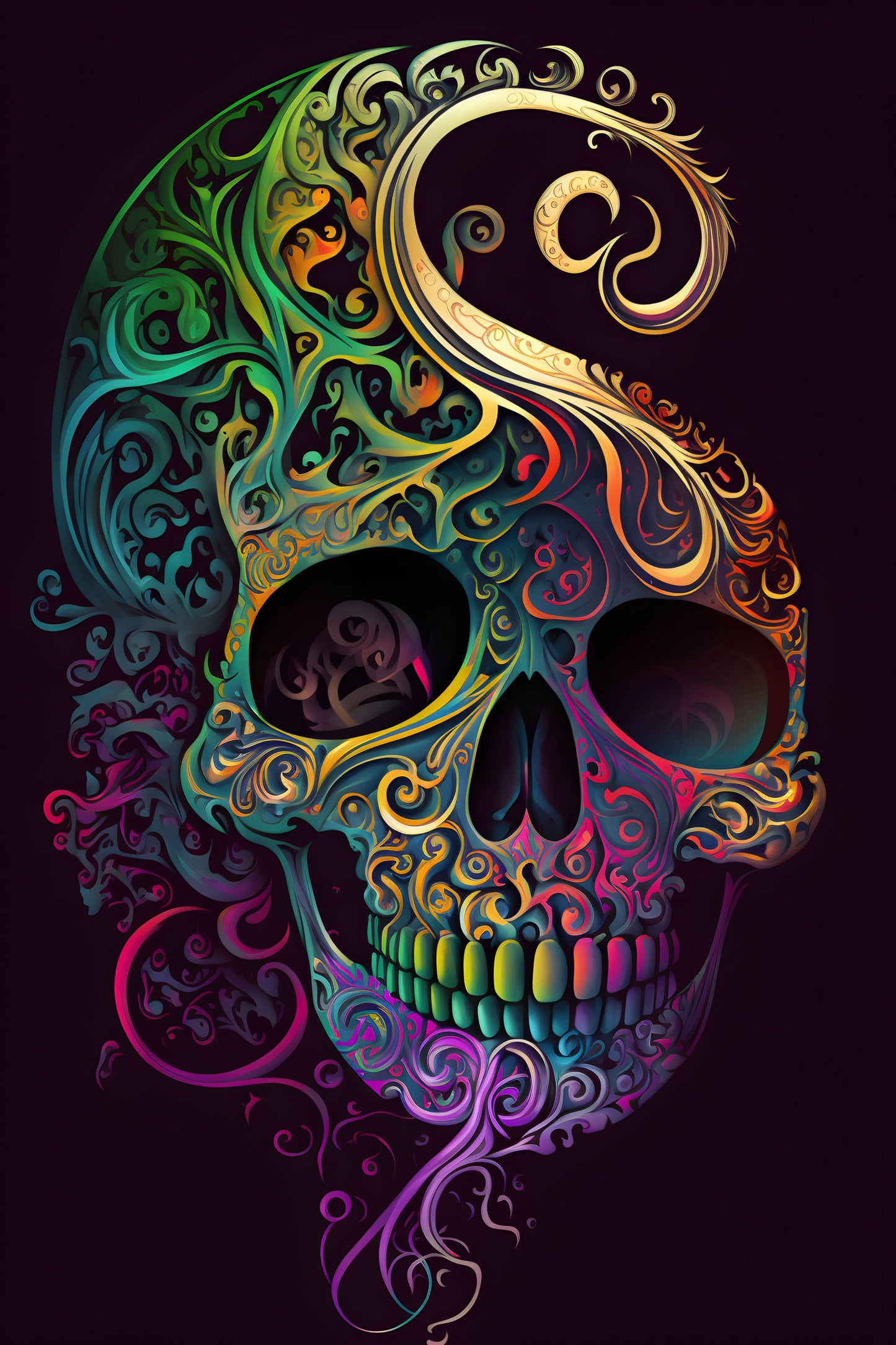 Skull 12 Digital Art Poster