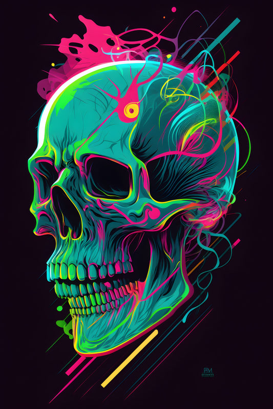 Skull 15 Digital Art Poster