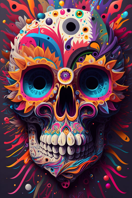 Skull 16 Digital Art Poster